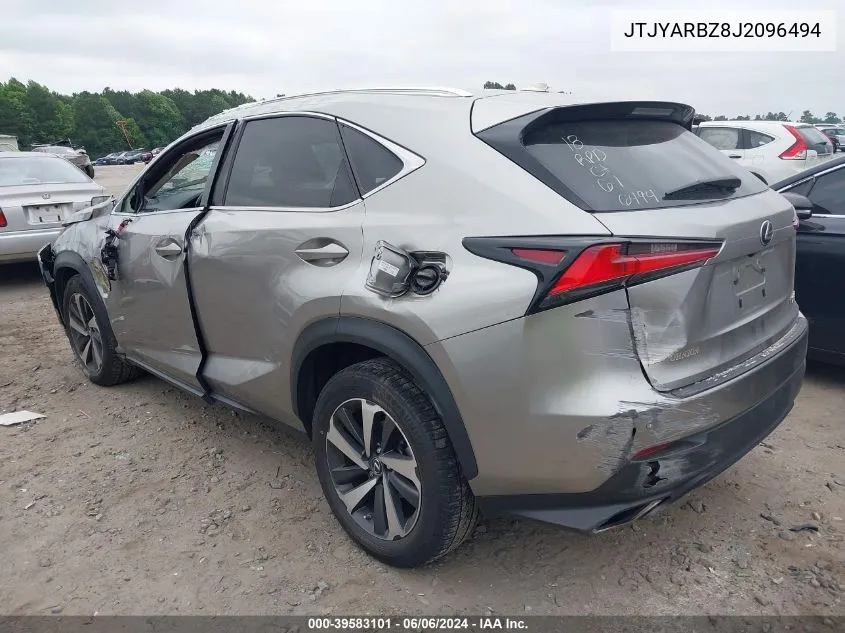 2018 Lexus Nx 300 VIN: JTJYARBZ8J2096494 Lot: 39583101