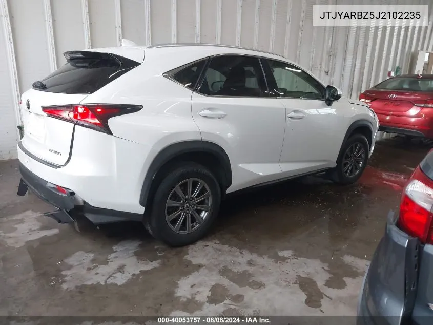 2018 Lexus Nx 300 VIN: JTJYARBZ5J2102235 Lot: 40053757