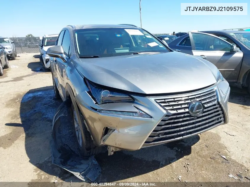 2018 Lexus Nx 300 VIN: JTJYARBZ9J2109575 Lot: 40294847