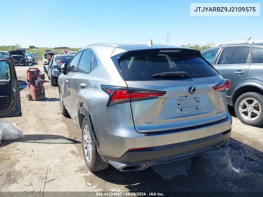 2018 Lexus Nx 300 VIN: JTJYARBZ9J2109575 Lot: 40294847