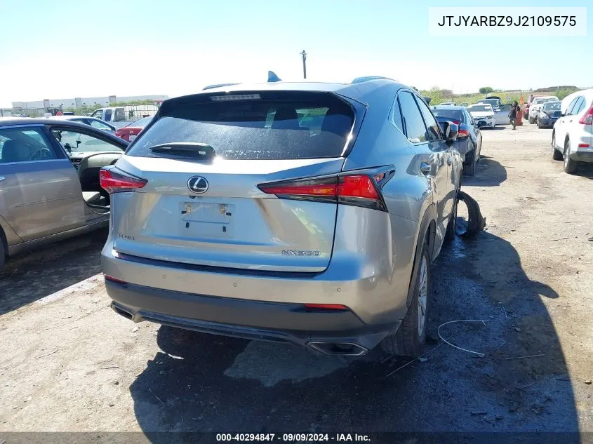 2018 Lexus Nx 300 VIN: JTJYARBZ9J2109575 Lot: 40294847