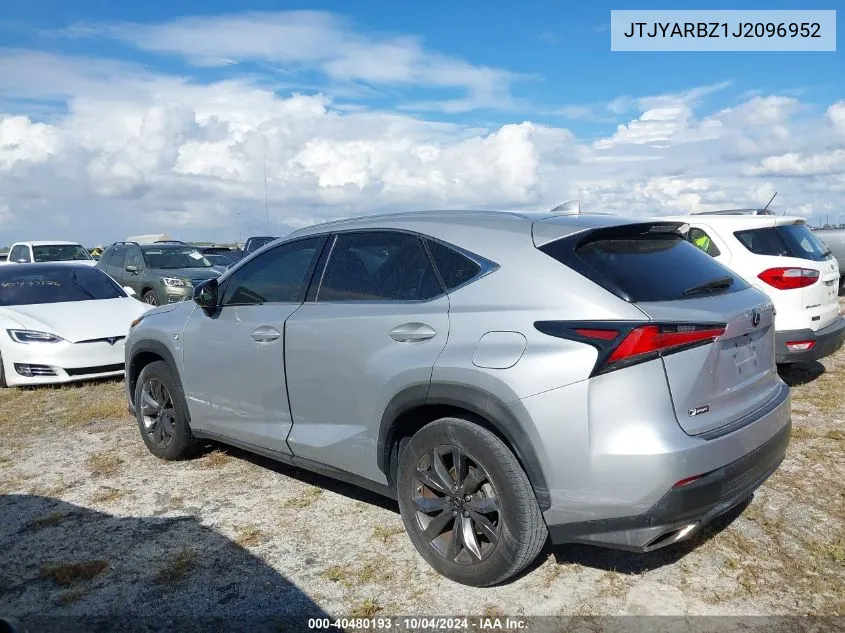 JTJYARBZ1J2096952 2018 Lexus Nx 300 F Sport