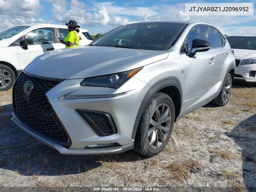 2018 Lexus Nx 300 F Sport VIN: JTJYARBZ1J2096952 Lot: 40480193