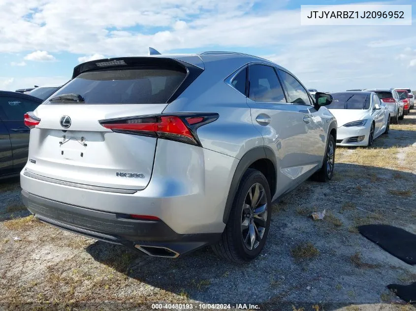 JTJYARBZ1J2096952 2018 Lexus Nx 300 F Sport