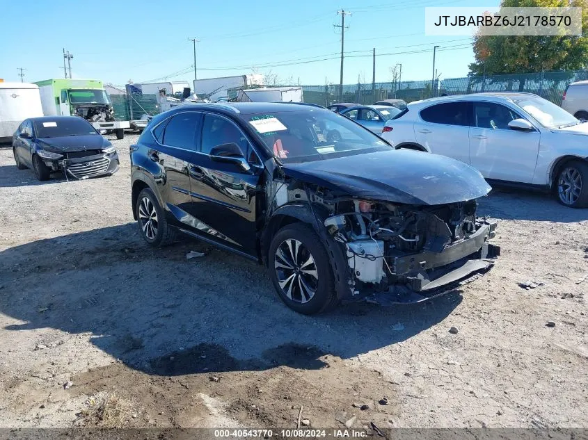 2018 Lexus Nx 300/Base/F Sport VIN: JTJBARBZ6J2178570 Lot: 40543770