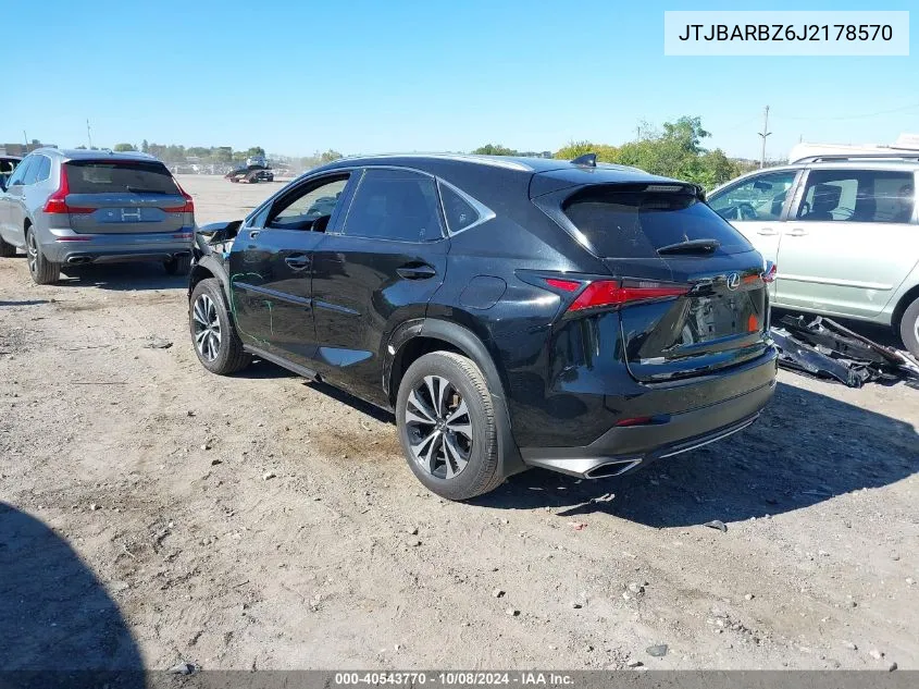 2018 Lexus Nx 300/Base/F Sport VIN: JTJBARBZ6J2178570 Lot: 40543770