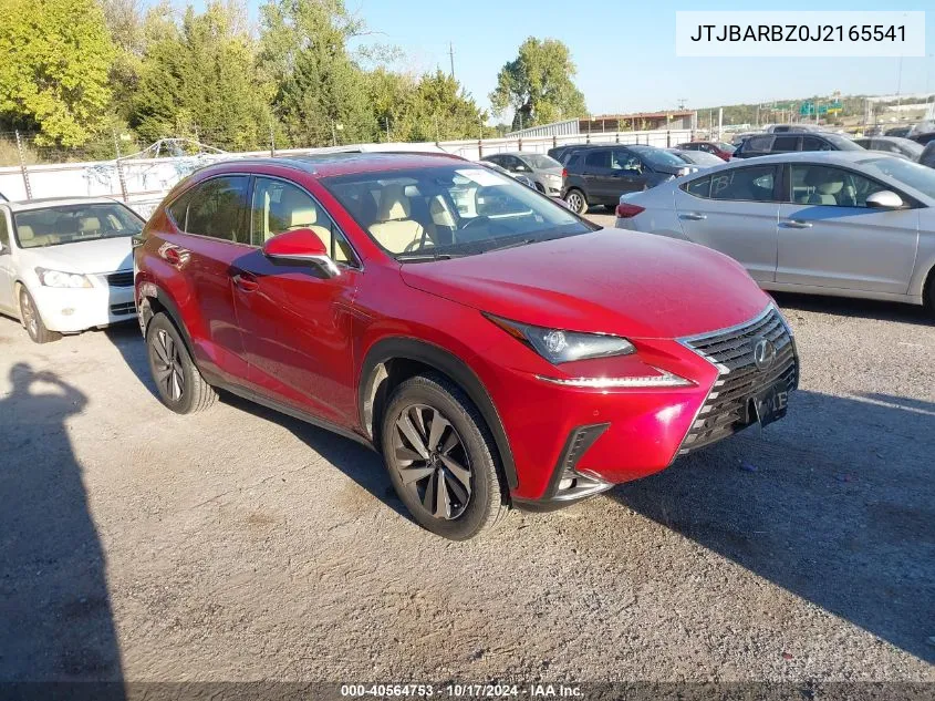 2018 Lexus Nx 300 VIN: JTJBARBZ0J2165541 Lot: 40564753