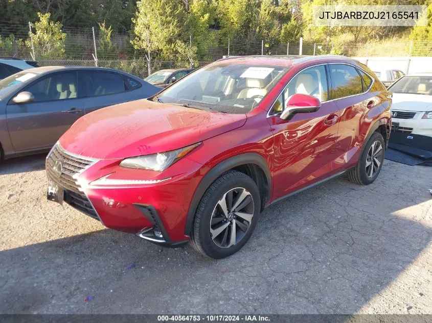 2018 Lexus Nx 300 VIN: JTJBARBZ0J2165541 Lot: 40564753