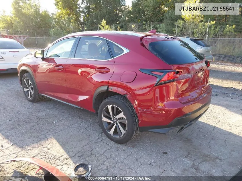 2018 Lexus Nx 300 VIN: JTJBARBZ0J2165541 Lot: 40564753