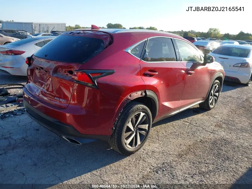 2018 Lexus Nx 300 VIN: JTJBARBZ0J2165541 Lot: 40564753