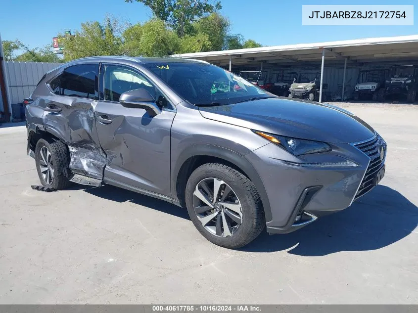 2018 Lexus Nx 300 VIN: JTJBARBZ8J2172754 Lot: 40617785