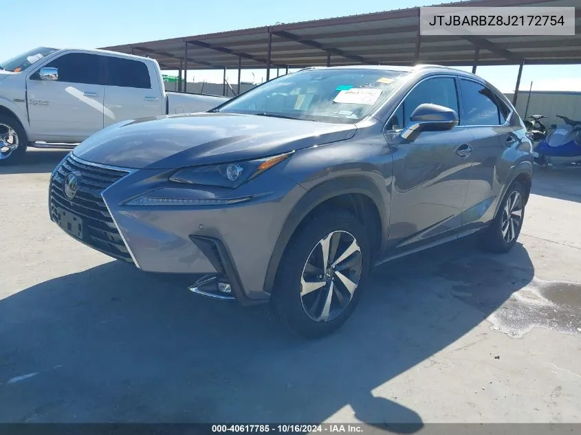 2018 Lexus Nx 300 VIN: JTJBARBZ8J2172754 Lot: 40617785