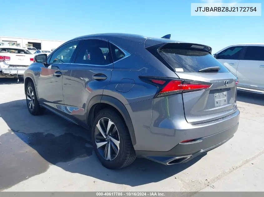 2018 Lexus Nx 300 VIN: JTJBARBZ8J2172754 Lot: 40617785