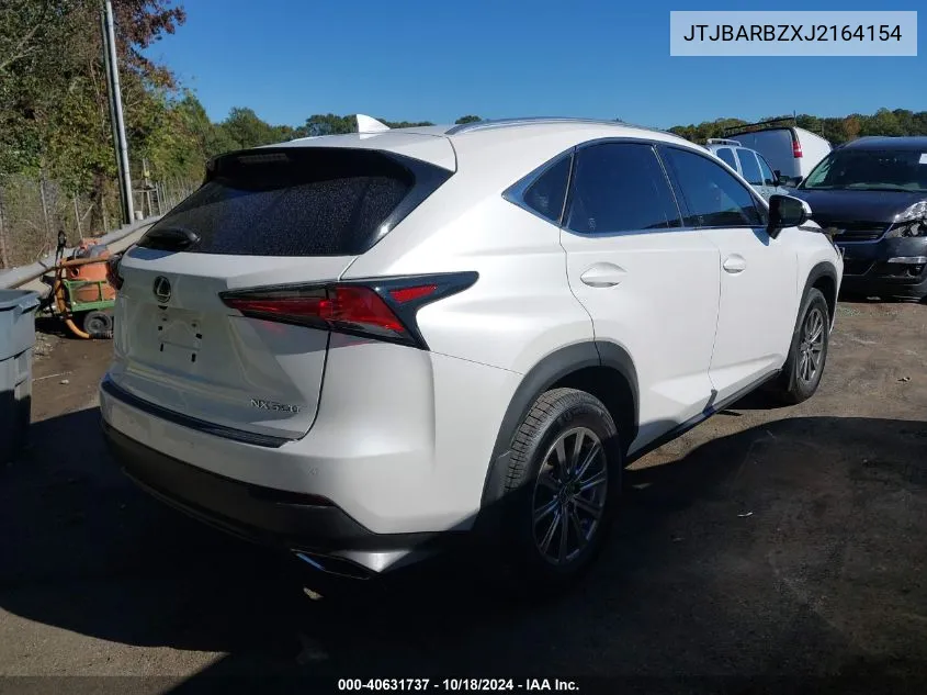 2018 Lexus Nx 300 VIN: JTJBARBZXJ2164154 Lot: 40631737