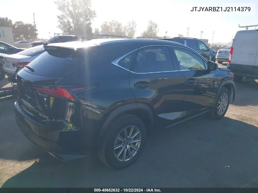 2018 Lexus Nx 300 VIN: JTJYARBZ1J2114379 Lot: 40652632