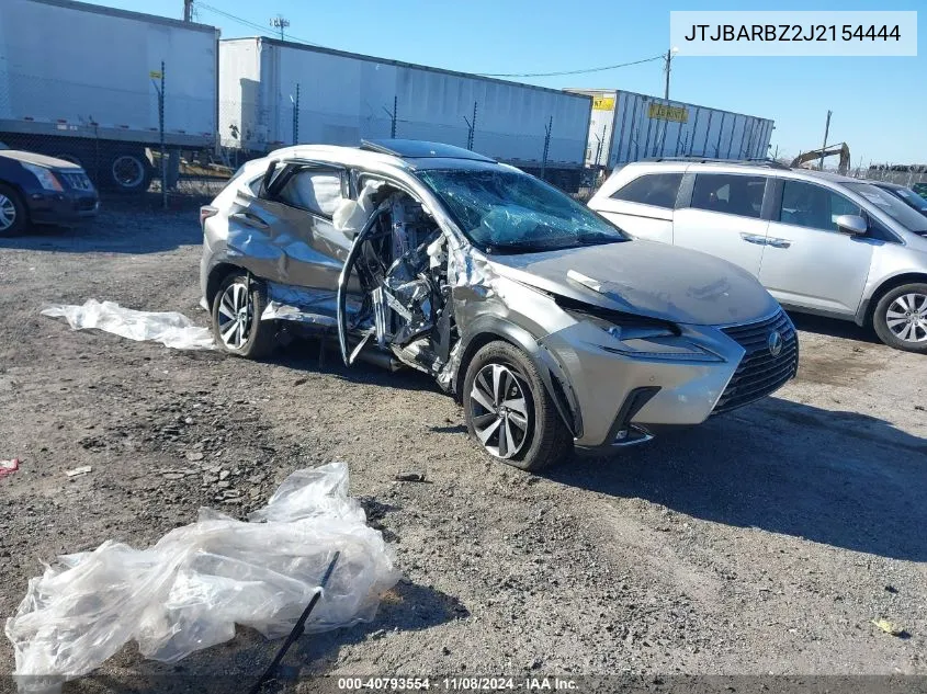 2018 Lexus Nx 300 VIN: JTJBARBZ2J2154444 Lot: 40793554