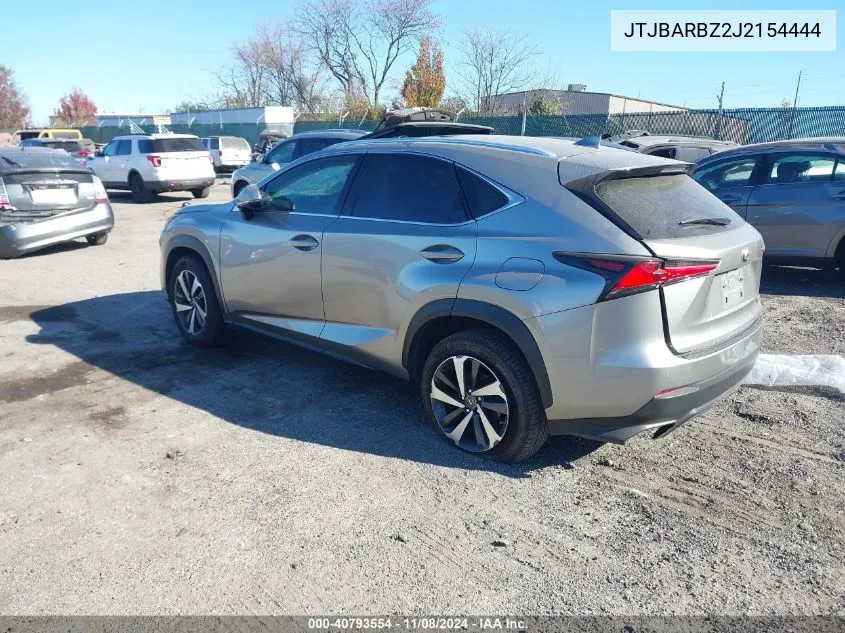 2018 Lexus Nx 300 VIN: JTJBARBZ2J2154444 Lot: 40793554