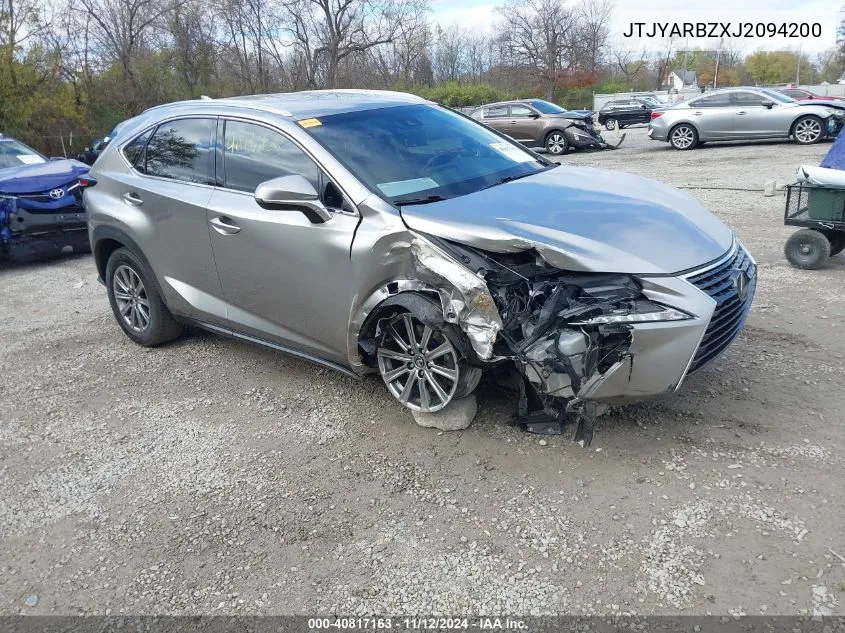 2018 Lexus Nx 300 VIN: JTJYARBZXJ2094200 Lot: 40817163