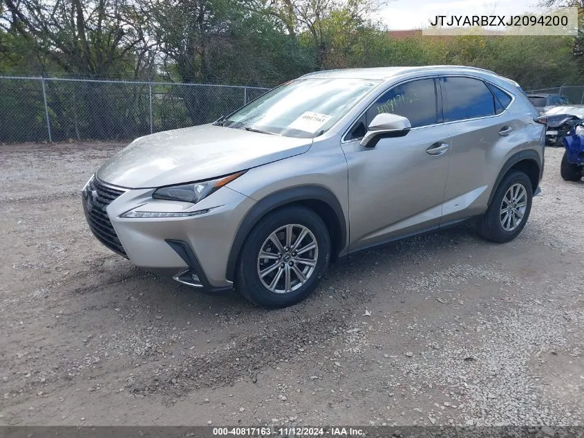 2018 Lexus Nx 300 VIN: JTJYARBZXJ2094200 Lot: 40817163