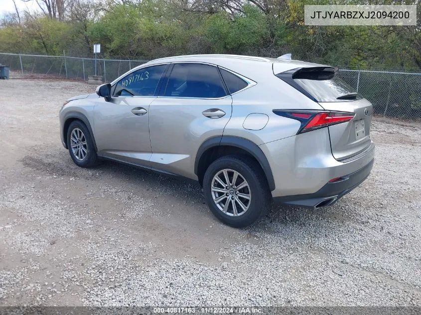 2018 Lexus Nx 300 VIN: JTJYARBZXJ2094200 Lot: 40817163