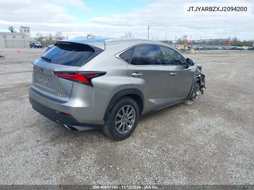 2018 Lexus Nx 300 VIN: JTJYARBZXJ2094200 Lot: 40817163