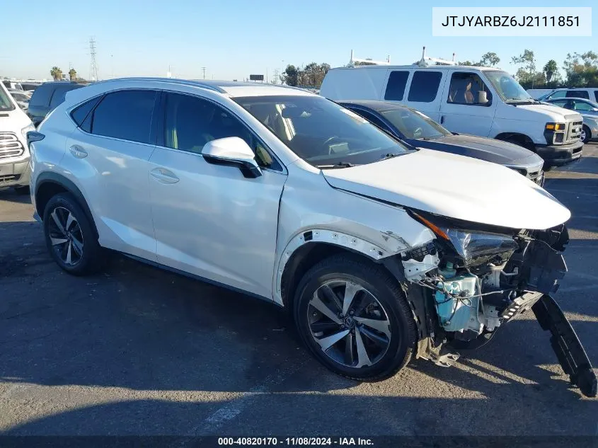 2018 Lexus Nx 300 VIN: JTJYARBZ6J2111851 Lot: 40820170