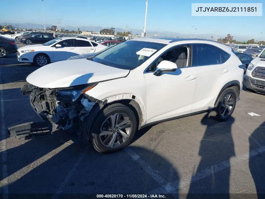 2018 Lexus Nx 300 VIN: JTJYARBZ6J2111851 Lot: 40820170