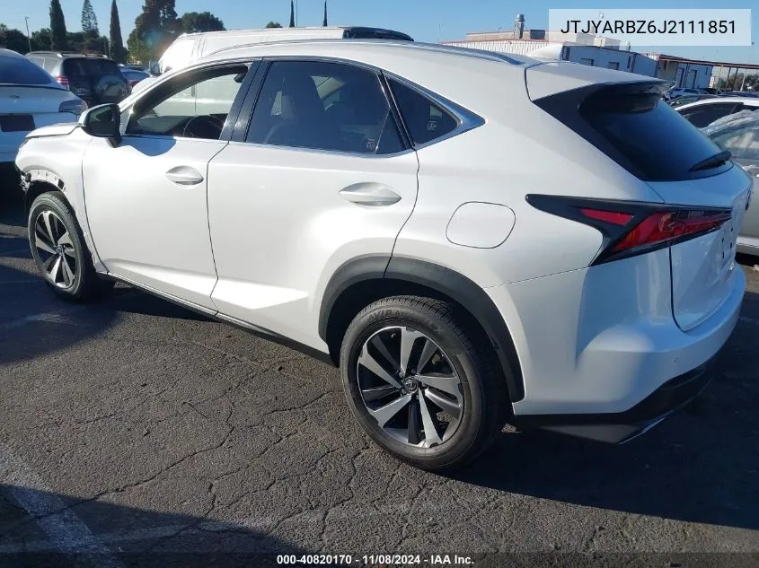 2018 Lexus Nx 300 VIN: JTJYARBZ6J2111851 Lot: 40820170