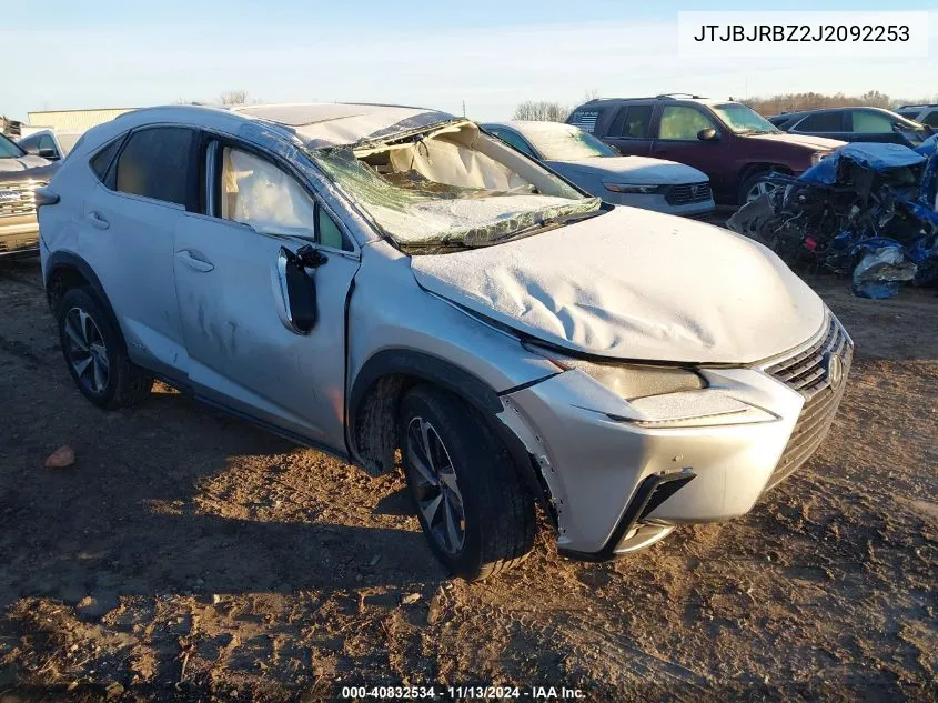 2018 Lexus Nx 300H VIN: JTJBJRBZ2J2092253 Lot: 40832534