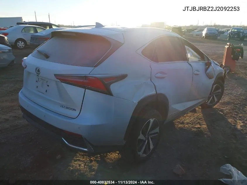 2018 Lexus Nx 300H VIN: JTJBJRBZ2J2092253 Lot: 40832534