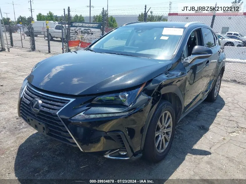 2019 Lexus Nx 300H VIN: JTJBJRBZ5K2102212 Lot: 39934878