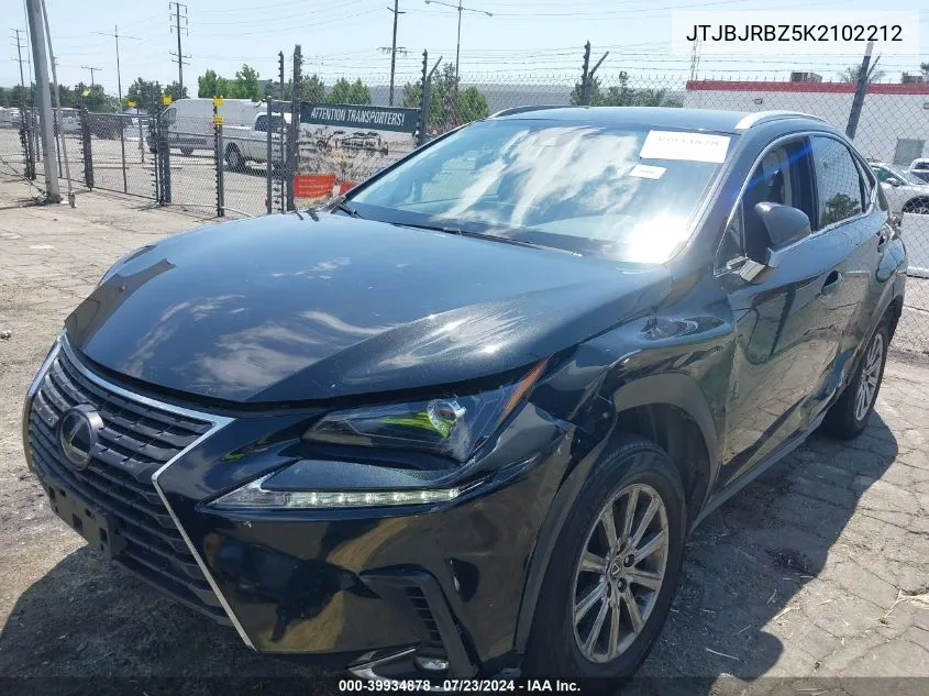 2019 Lexus Nx 300H VIN: JTJBJRBZ5K2102212 Lot: 39934878