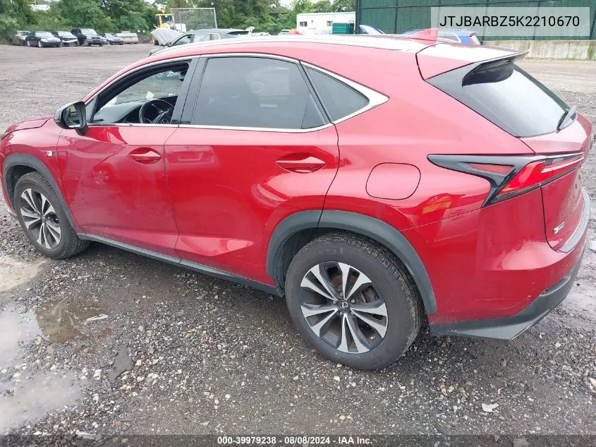 JTJBARBZ5K2210670 2019 Lexus Nx 300 F Sport