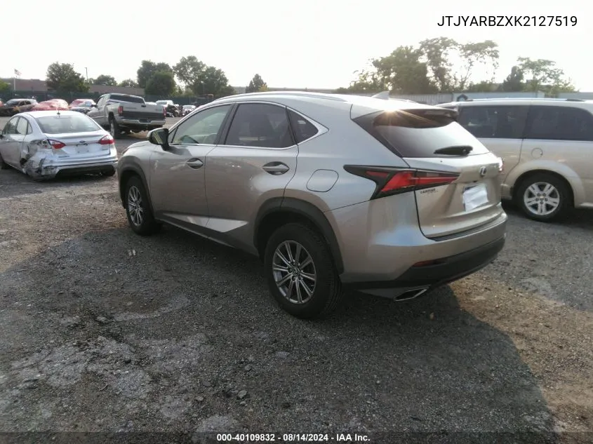 2019 Lexus Nx 300 VIN: JTJYARBZXK2127519 Lot: 40109832