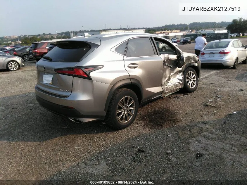 2019 Lexus Nx 300 VIN: JTJYARBZXK2127519 Lot: 40109832