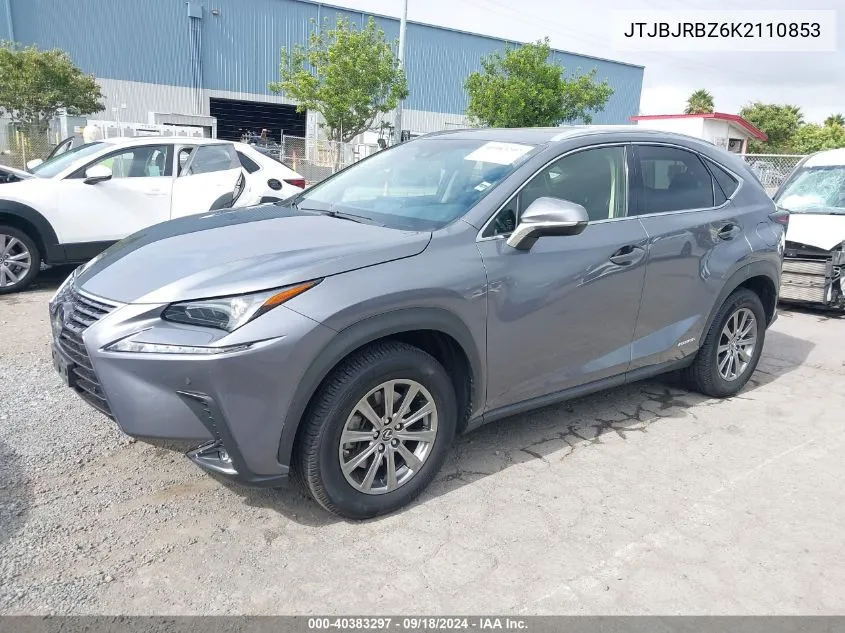 2019 Lexus Nx 300H VIN: JTJBJRBZ6K2110853 Lot: 40383297