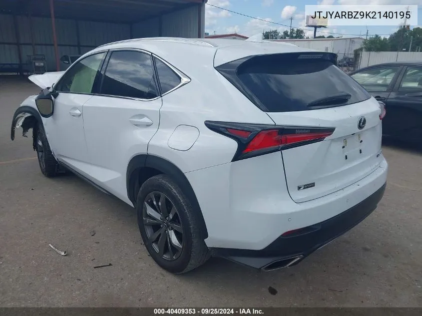 JTJYARBZ9K2140195 2019 Lexus Nx 300 F Sport