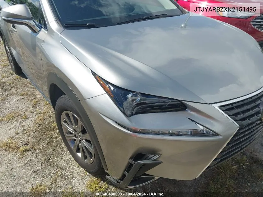 2019 Lexus Nx 300 VIN: JTJYARBZXK2151495 Lot: 40488598