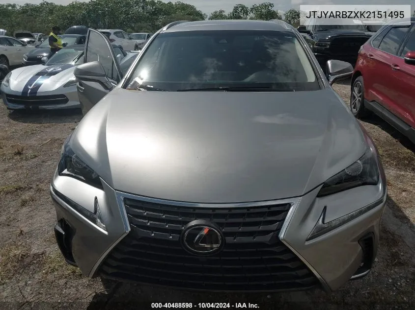 JTJYARBZXK2151495 2019 Lexus Nx 300