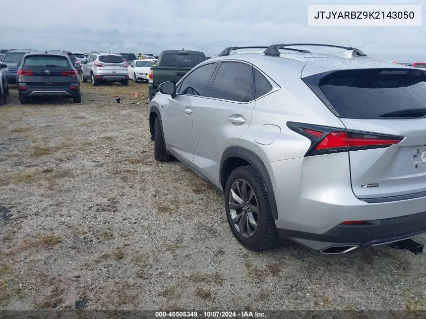 2019 Lexus Nx 300 Base/300 F Sport VIN: JTJYARBZ9K2143050 Lot: 40505349