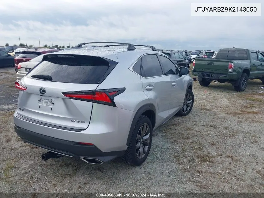 2019 Lexus Nx 300 Base/300 F Sport VIN: JTJYARBZ9K2143050 Lot: 40505349