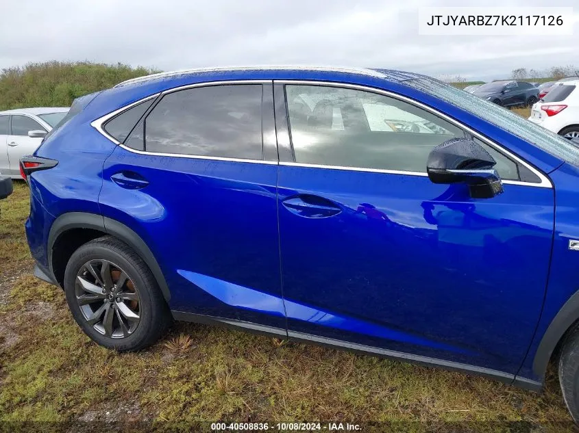 2019 Lexus Nx 300 Base/300 F Sport VIN: JTJYARBZ7K2117126 Lot: 40508836