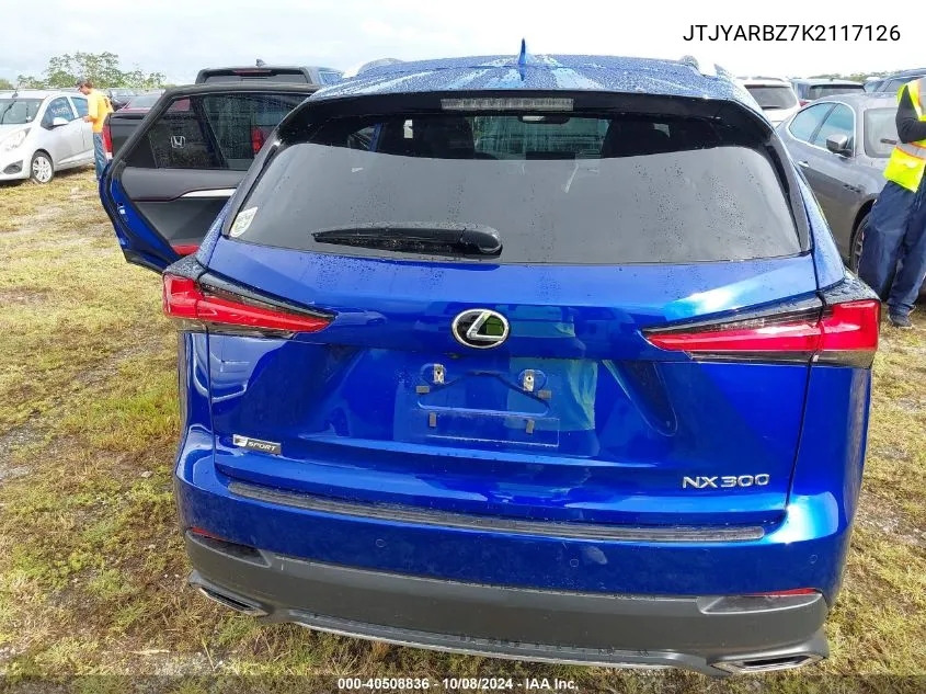 2019 Lexus Nx 300 Base/300 F Sport VIN: JTJYARBZ7K2117126 Lot: 40508836