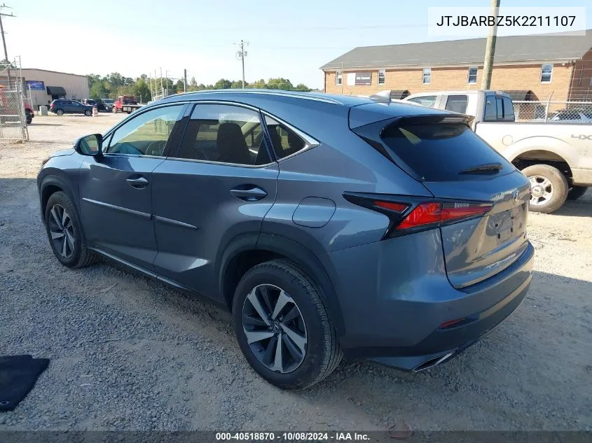 2019 Lexus Nx 300 Base/300 F Sport VIN: JTJBARBZ5K2211107 Lot: 40518870