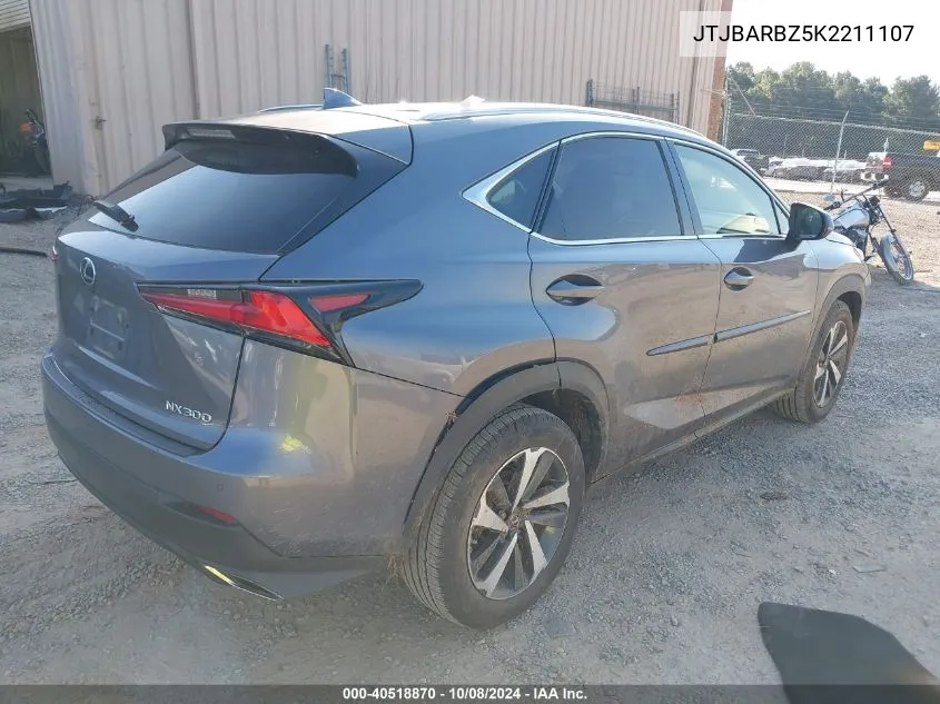 2019 Lexus Nx 300 Base/300 F Sport VIN: JTJBARBZ5K2211107 Lot: 40518870