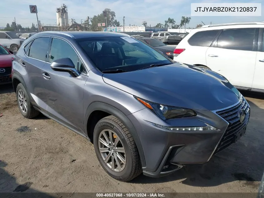 2019 Lexus Nx 300 Base/300 F Sport VIN: JTJYARBZ0K2120837 Lot: 40527068