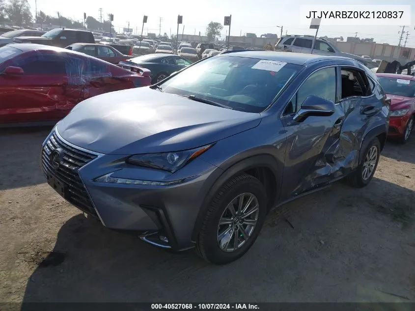 2019 Lexus Nx 300 Base/300 F Sport VIN: JTJYARBZ0K2120837 Lot: 40527068