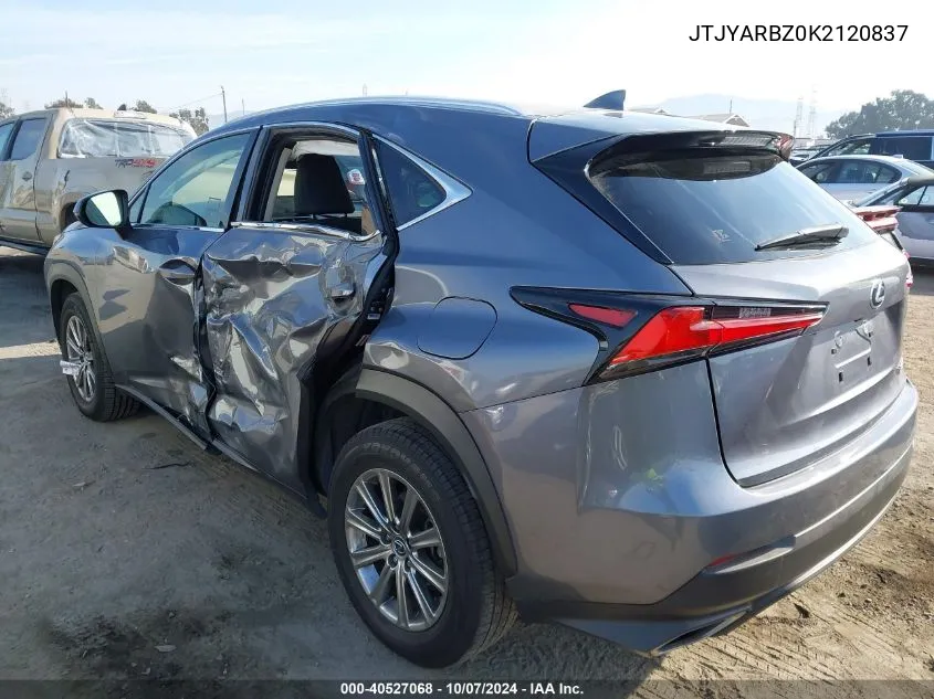 2019 Lexus Nx 300 Base/300 F Sport VIN: JTJYARBZ0K2120837 Lot: 40527068