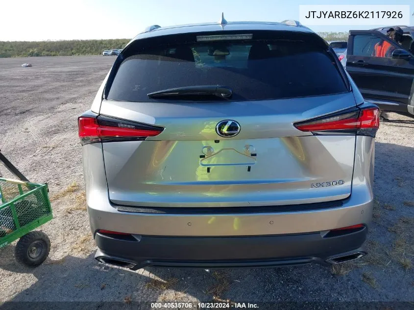 2019 Lexus Nx 300 VIN: JTJYARBZ6K2117926 Lot: 40535706