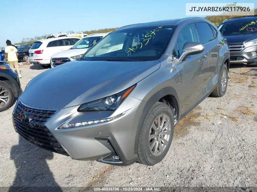 2019 Lexus Nx 300 VIN: JTJYARBZ6K2117926 Lot: 40535706